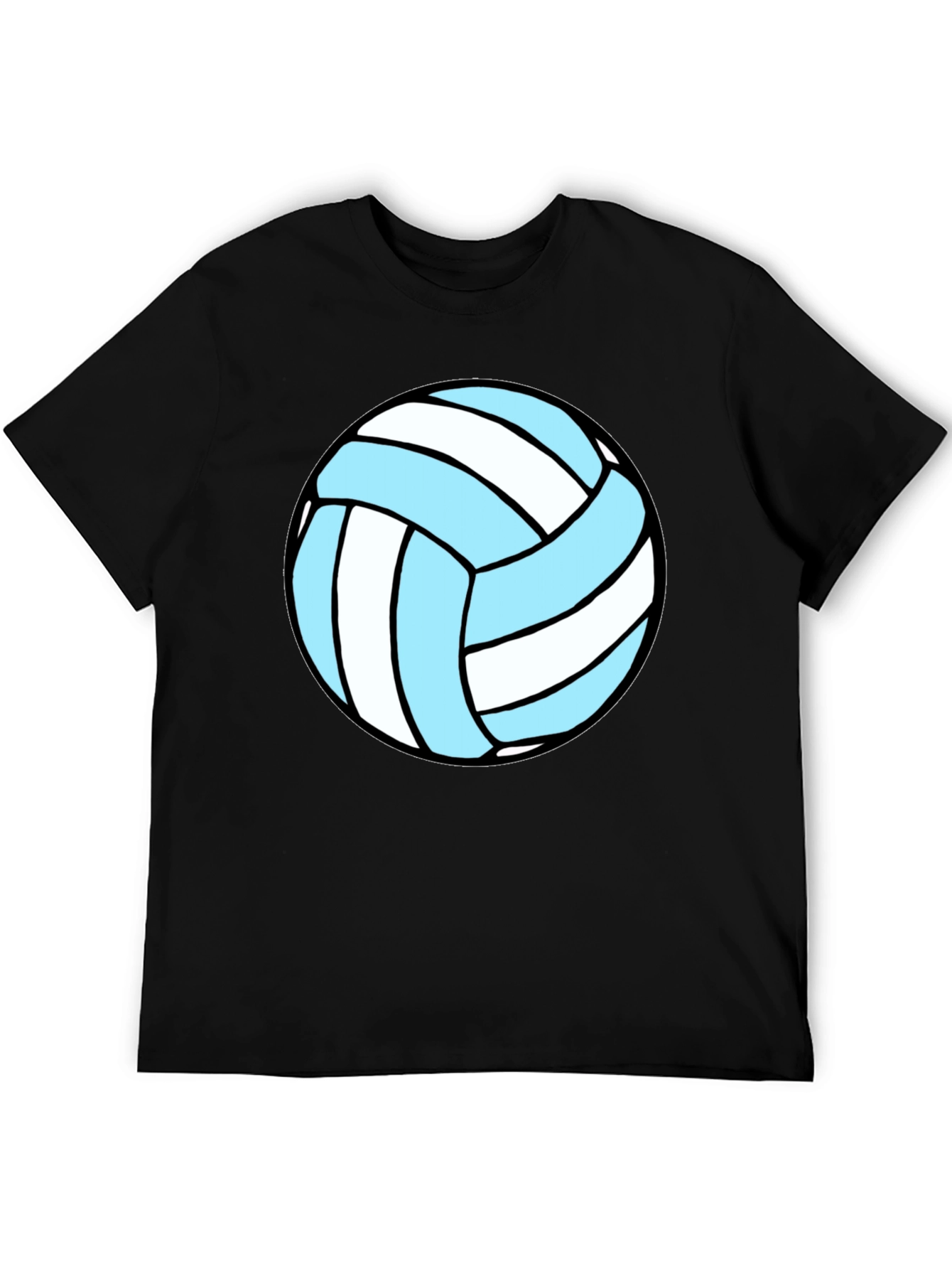 Volleyball Graphic Tee - Black Cotton Blend