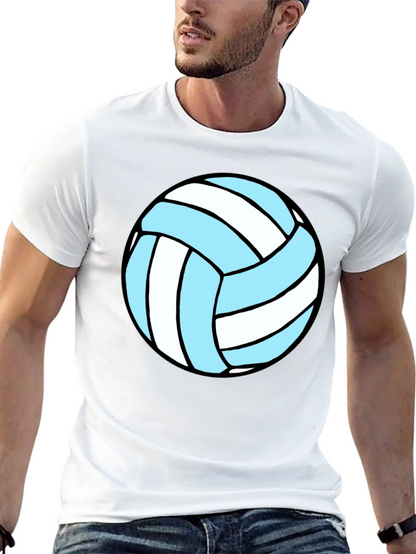 Volleyball Graphic Tee - Black Cotton Blend