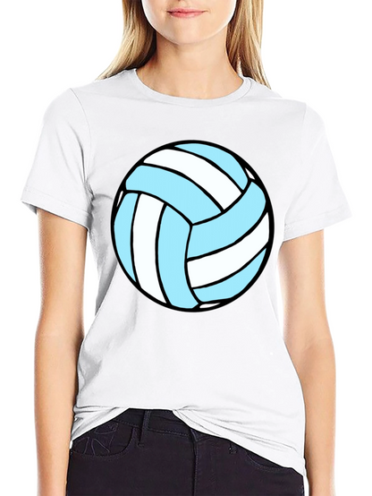 Volleyball Graphic Tee - Black Cotton Blend