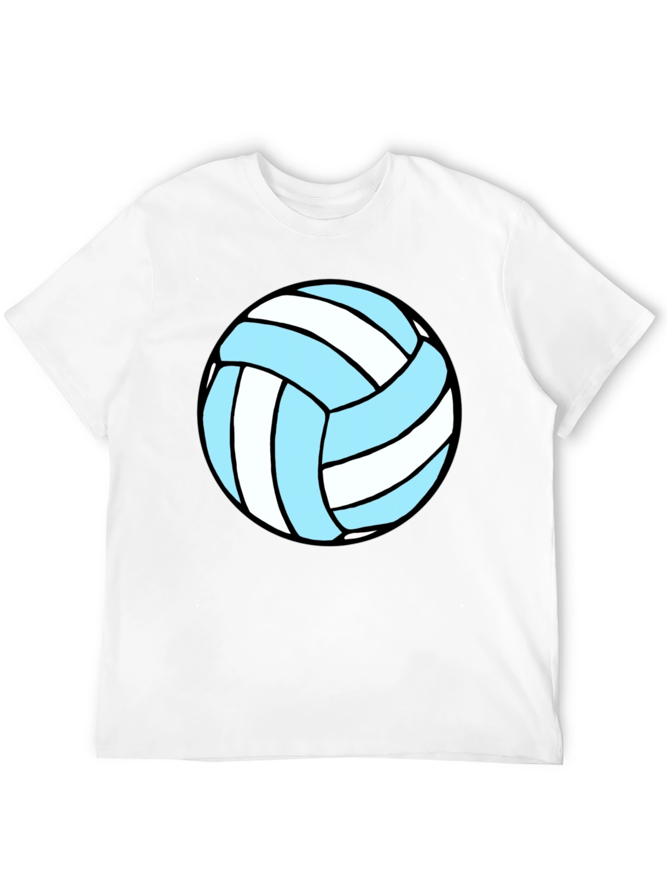 Volleyball Graphic Tee - Black Cotton Blend