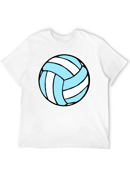 Volleyball Graphic Tee - Black Cotton Blend