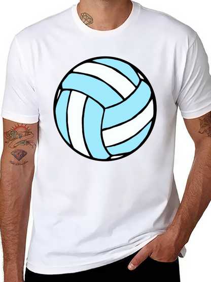 Volleyball Graphic Tee - Black Cotton Blend