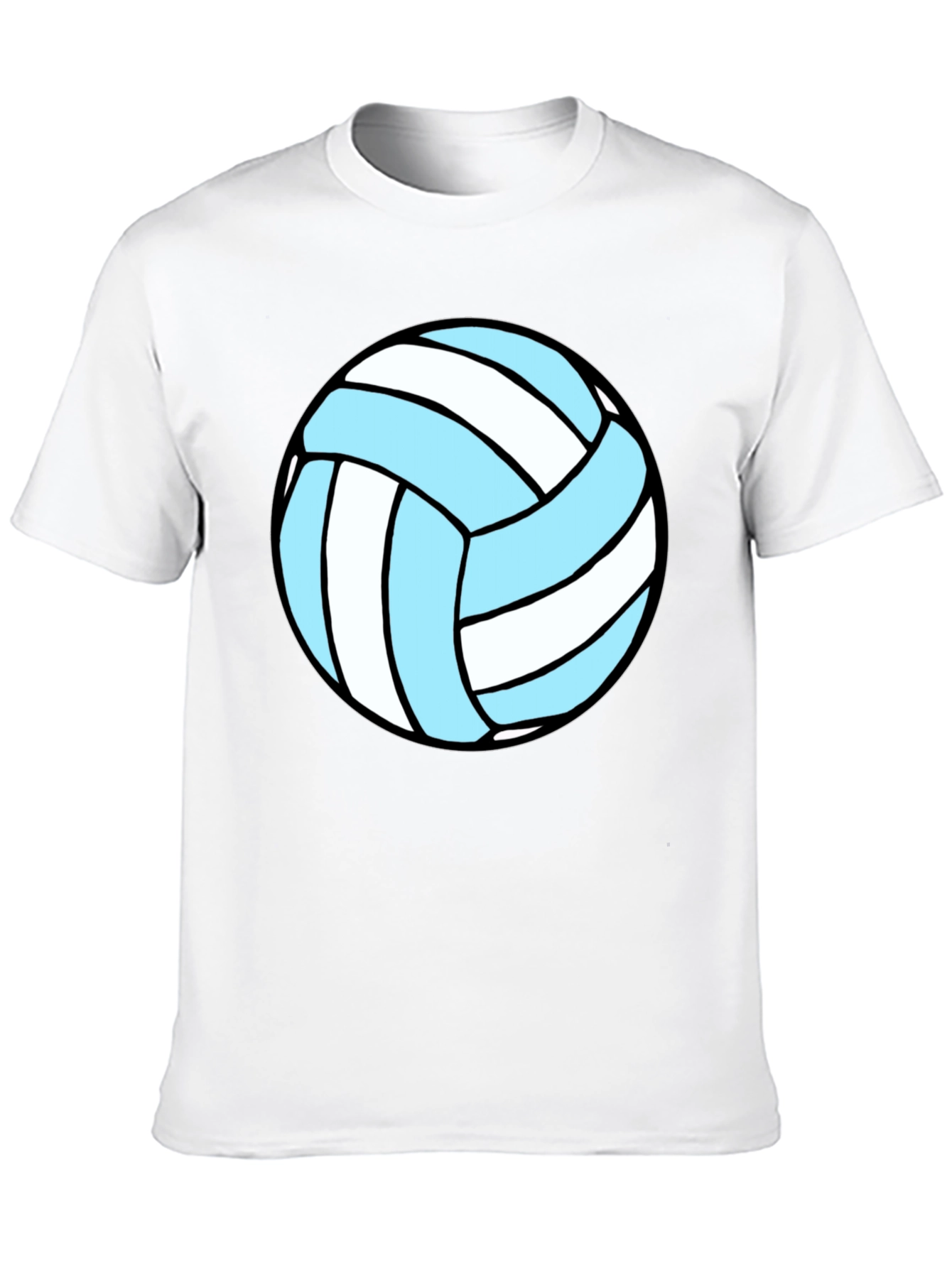 Volleyball Graphic Tee - Black Cotton Blend