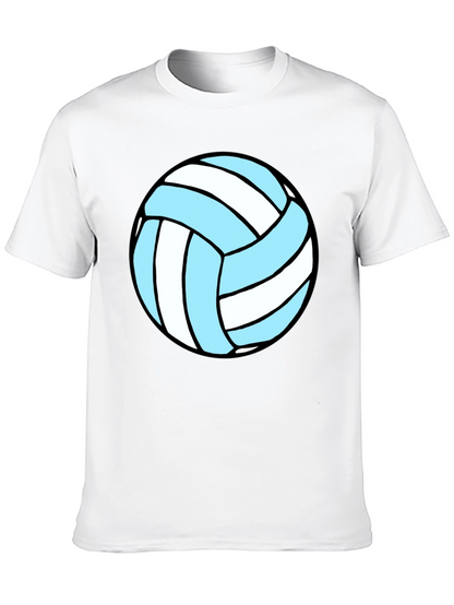Volleyball Graphic Tee - Black Cotton Blend
