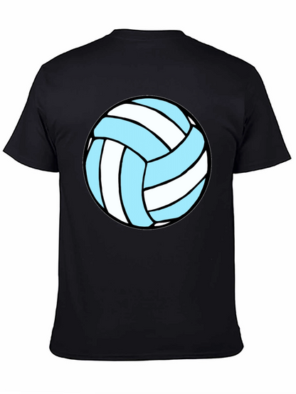 Volleyball Graphic Tee - Black Cotton Blend
