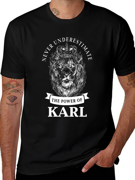 Never Underestimate Karl Lion Graphic T-Shirt