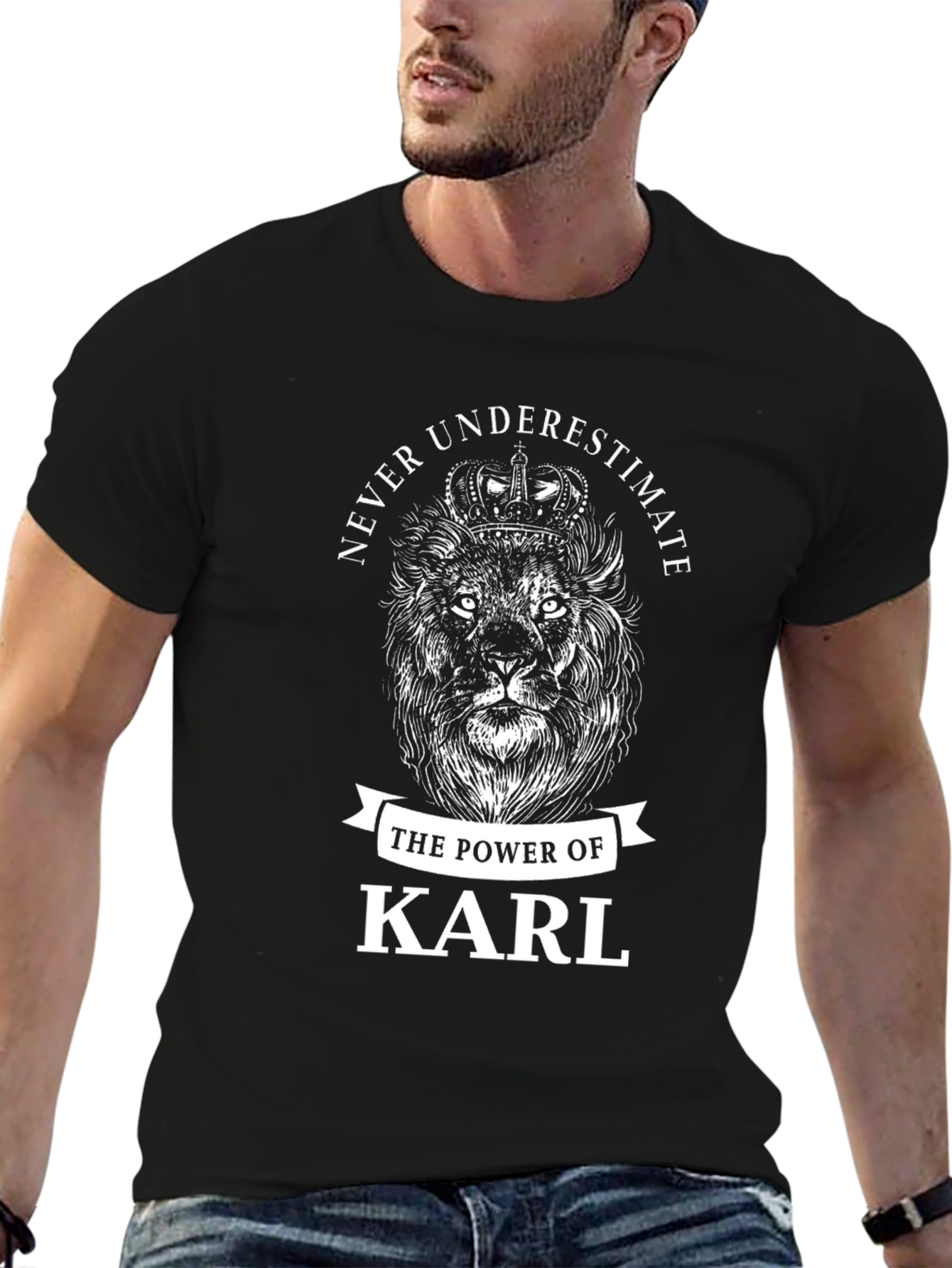 Never Underestimate Karl Lion Graphic T-Shirt
