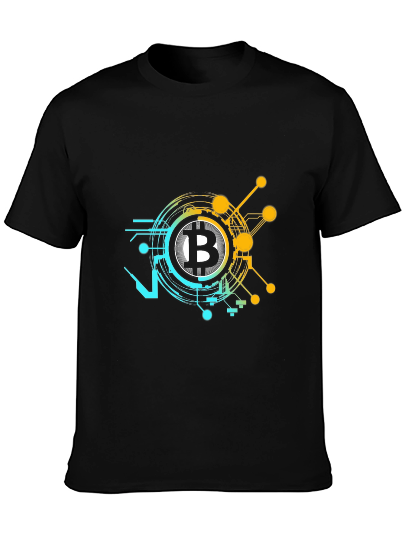 Bitcoin Tech Graphic Black T-Shirt