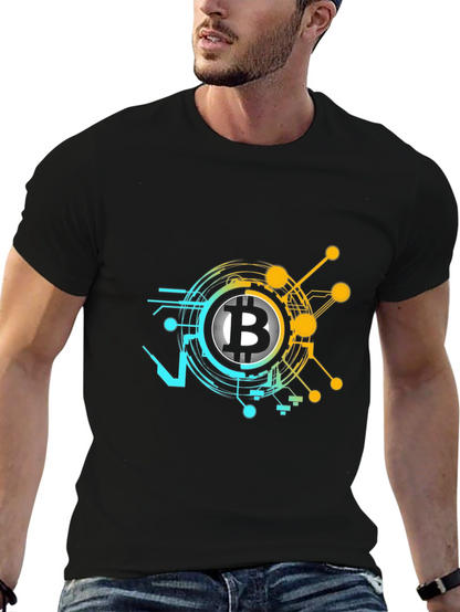 Bitcoin Tech Graphic Black T-Shirt