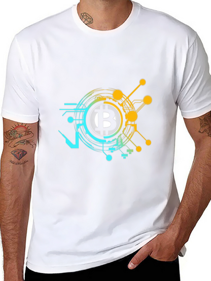 Bitcoin Tech Graphic Black T-Shirt