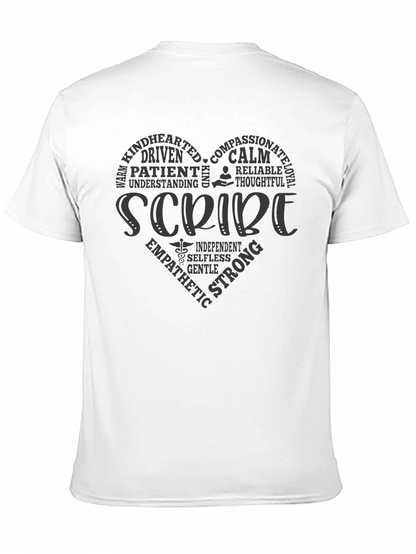 Scribe Heart Word Art T-Shirt Medical Professional