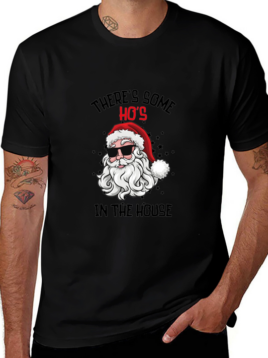Cool Santa Christmas T-Shirt: Theres Some Hos