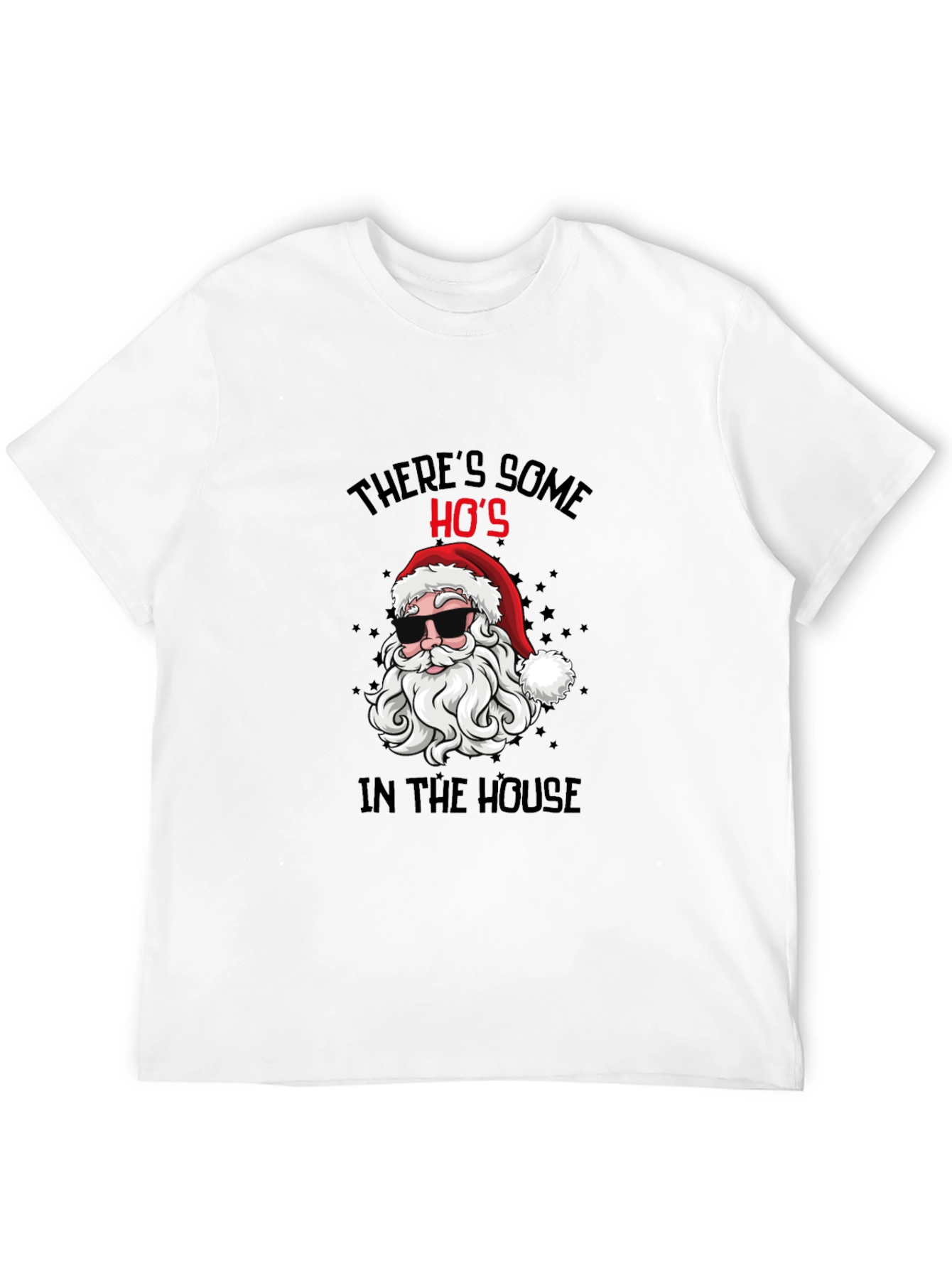 Cool Santa Christmas T-Shirt: Theres Some Hos