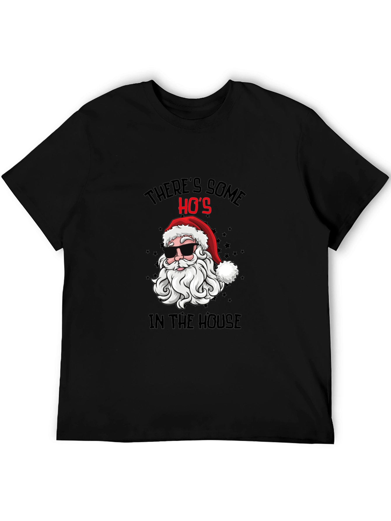 Cool Santa Christmas T-Shirt: Theres Some Hos