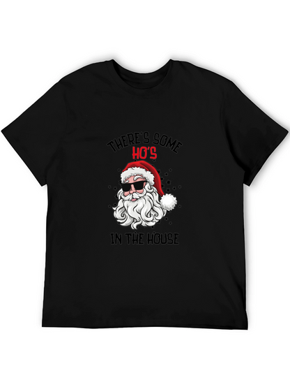 Cool Santa Christmas T-Shirt: Theres Some Hos