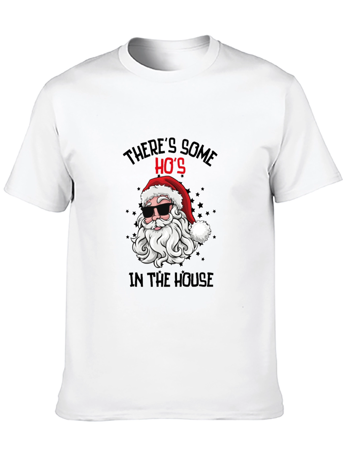 Cool Santa Christmas T-Shirt: Theres Some Hos
