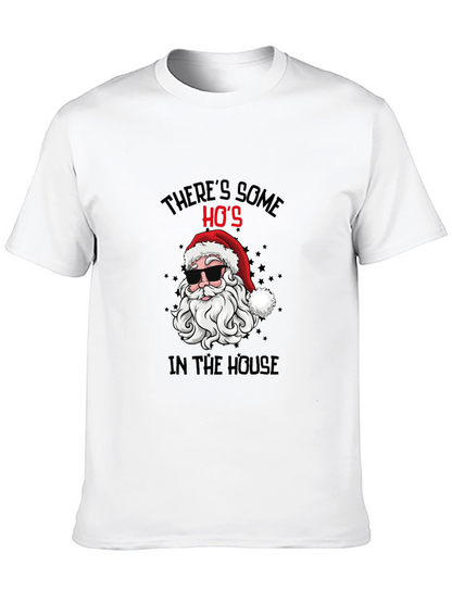 Cool Santa Christmas T-Shirt: Theres Some Hos