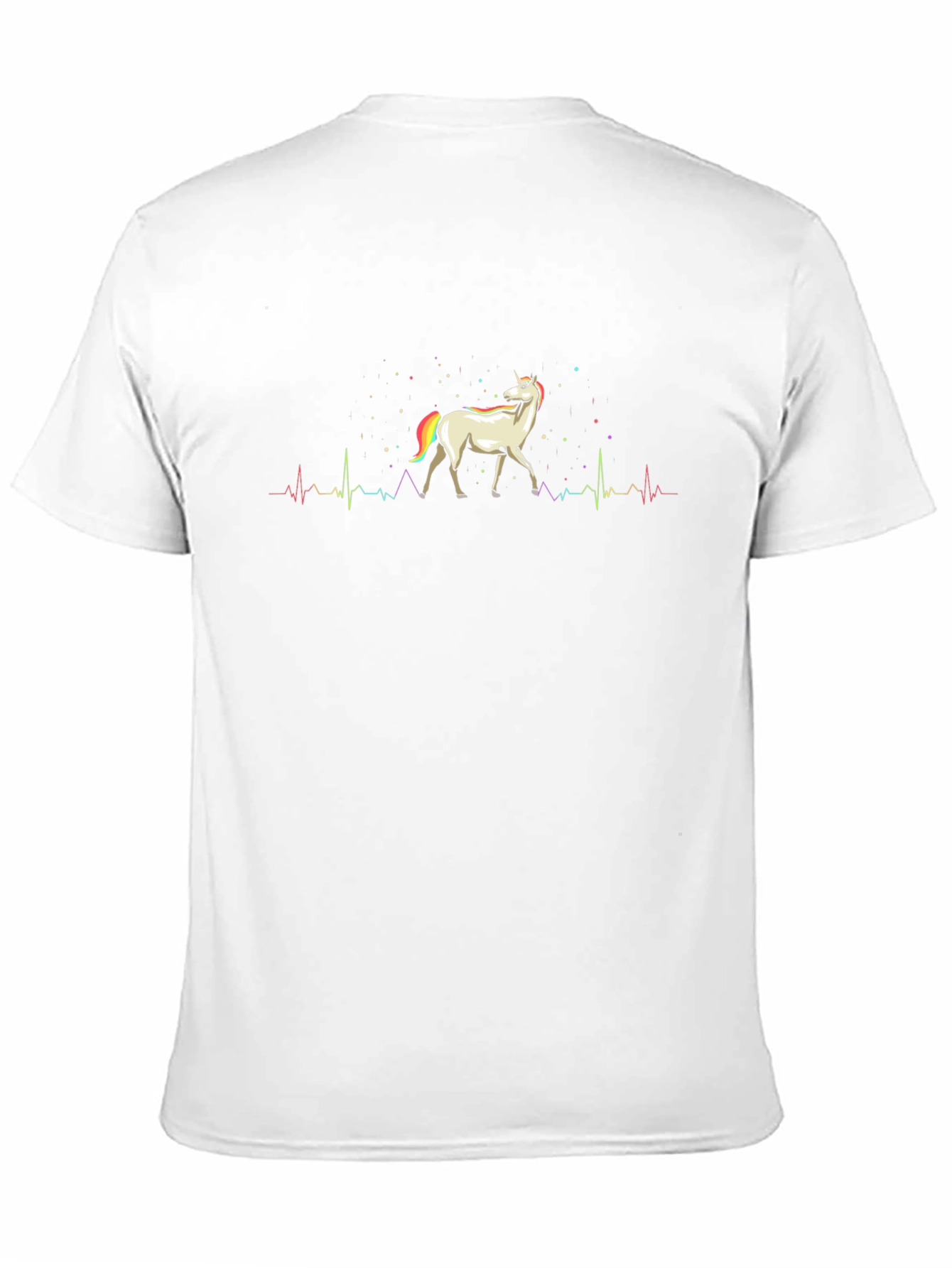 Unicorn Heartbeat Mens Graphic Tee