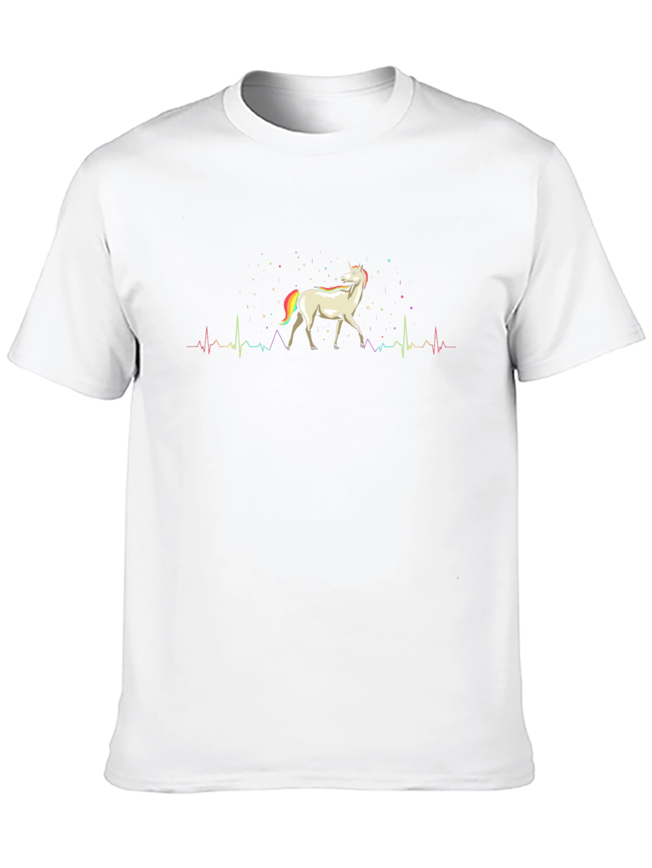 Unicorn Heartbeat Mens Graphic Tee