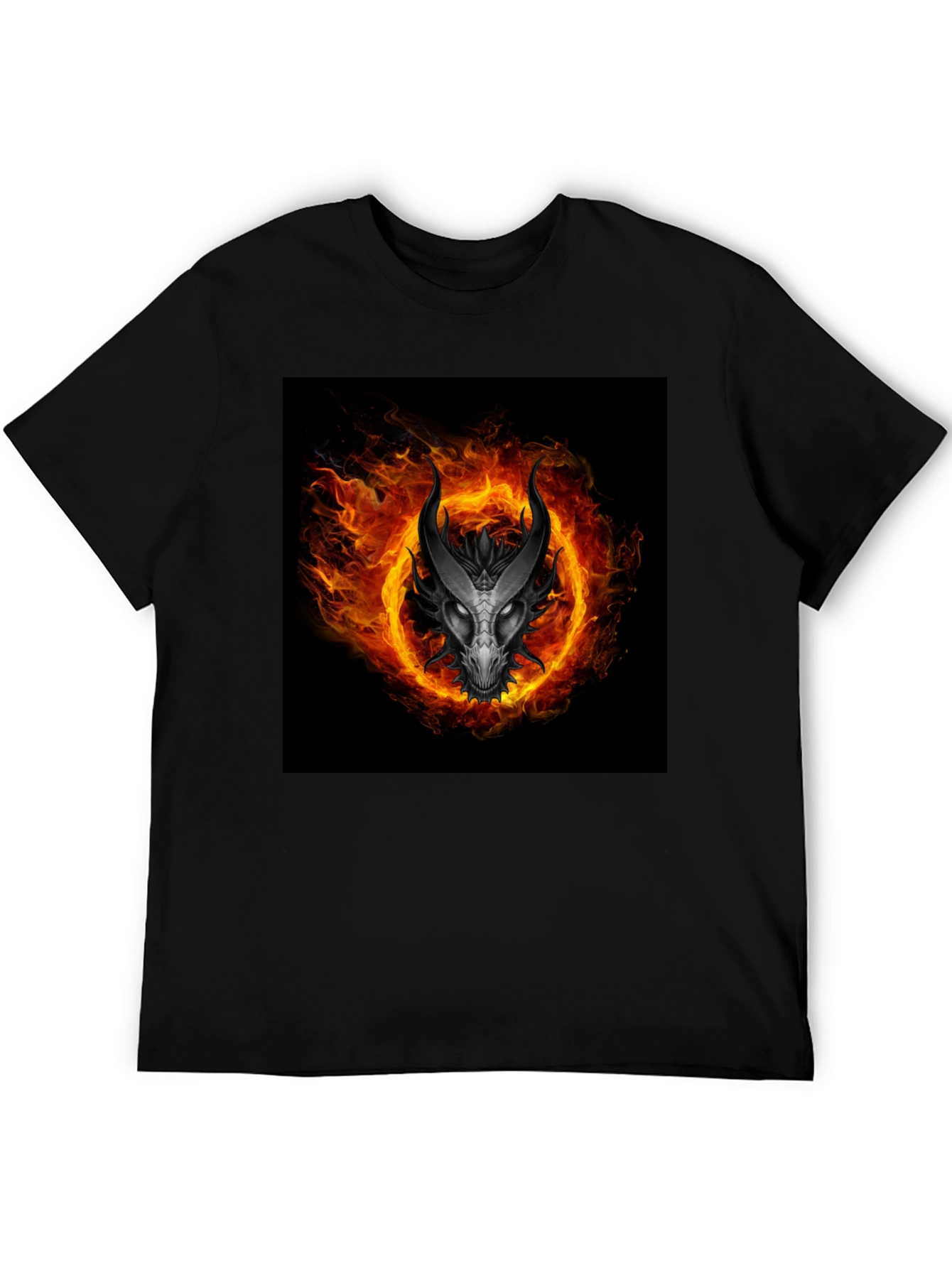 Fiery Dragon T-Shirt - Black