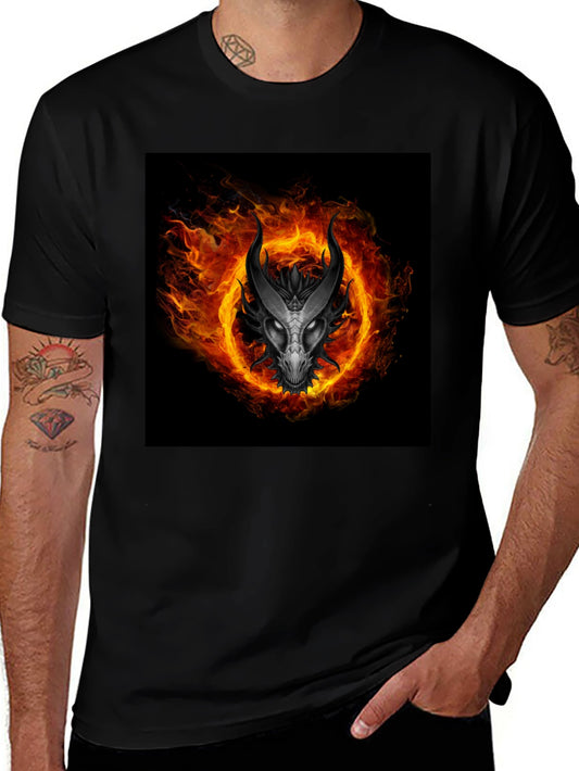 Fiery Dragon T-Shirt - Black