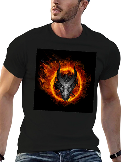 Fiery Dragon T-Shirt - Black