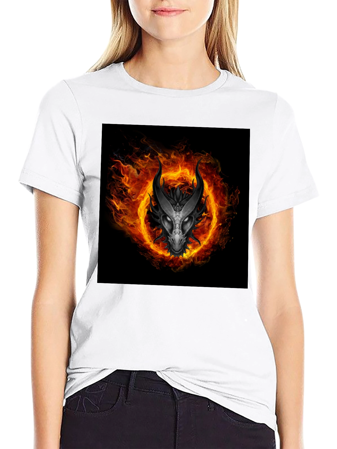 Fiery Dragon T-Shirt - Black