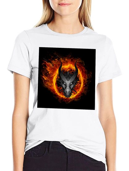 Fiery Dragon T-Shirt - Black
