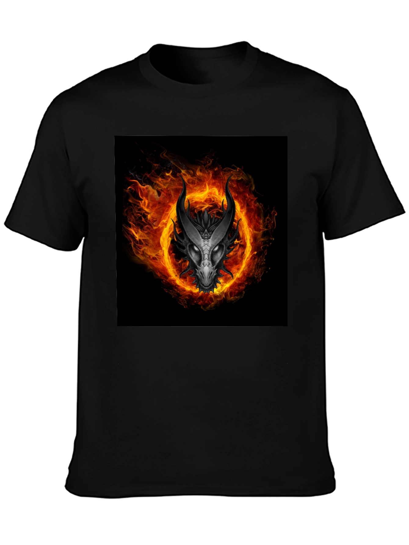 Fiery Dragon T-Shirt - Black