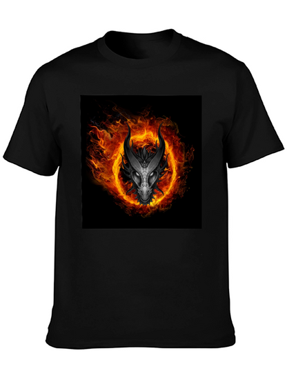 Fiery Dragon T-Shirt - Black