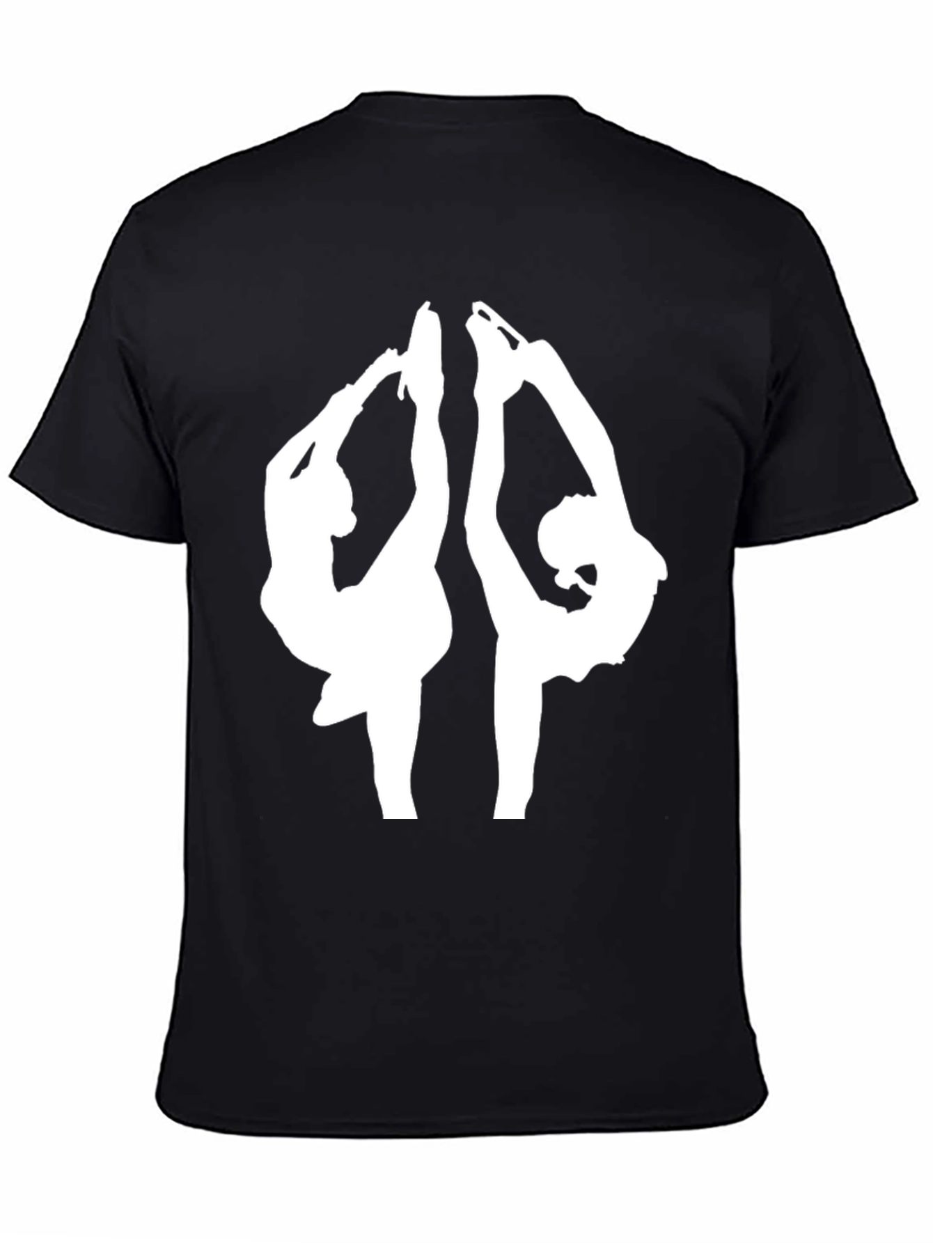 Figure Skating T-Shirt - Black Tee with Skaters Design