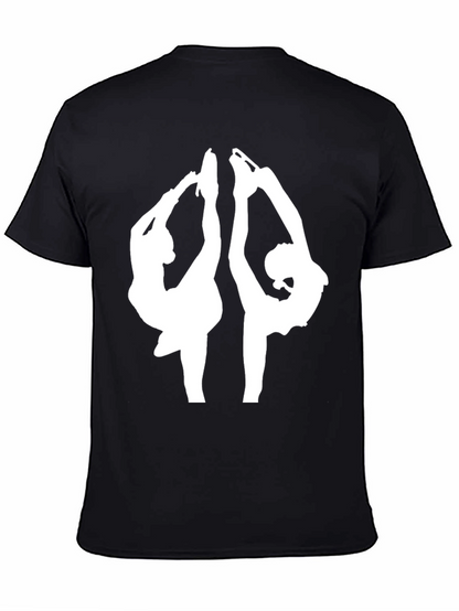 Figure Skating T-Shirt - Black Tee with Skaters Design