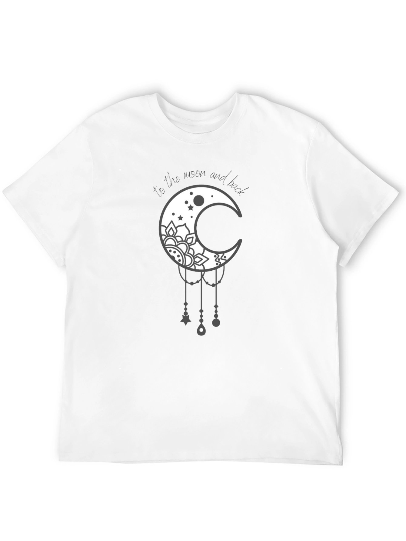 Moon and Back Graphic Tee - Trendy Casual Shirt