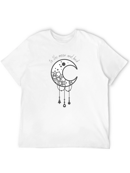Moon and Back Graphic Tee - Trendy Casual Shirt