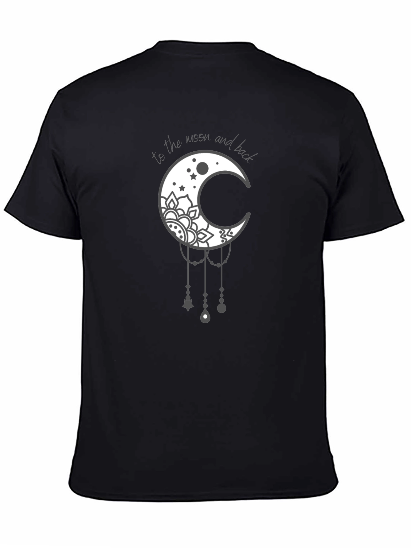 Moon and Back Graphic Tee - Trendy Casual Shirt