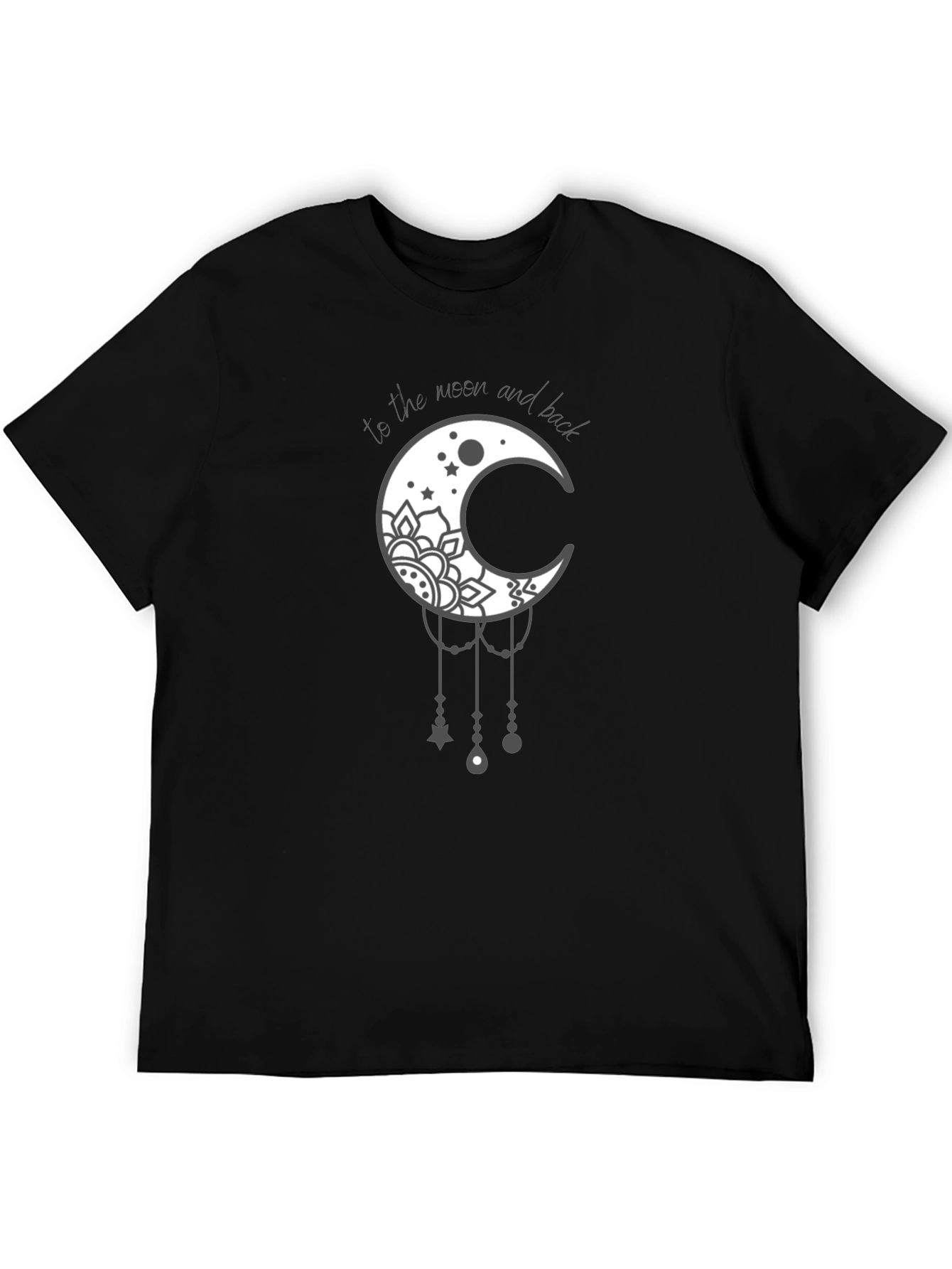 Moon and Back Graphic Tee - Trendy Casual Shirt