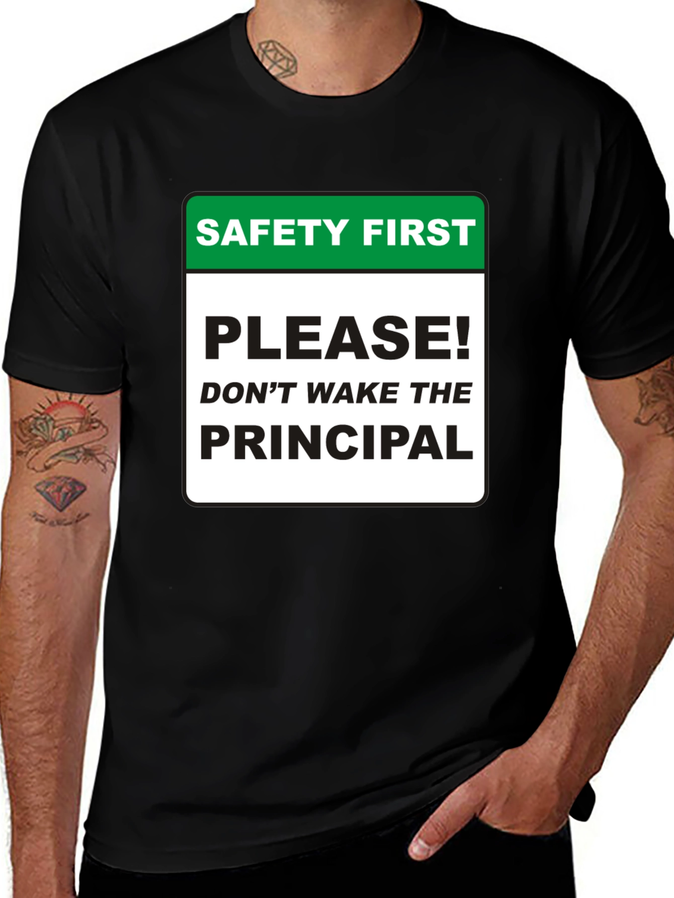 Safety First Principal T-Shirt - Novelty Teacher Apparel