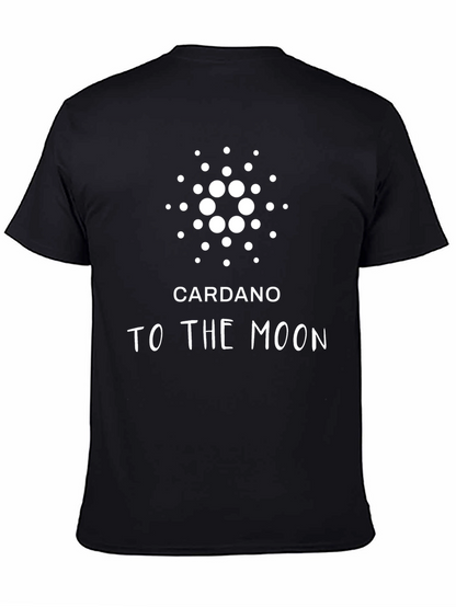 Cardano Crypto To The Moon Black T-Shirt