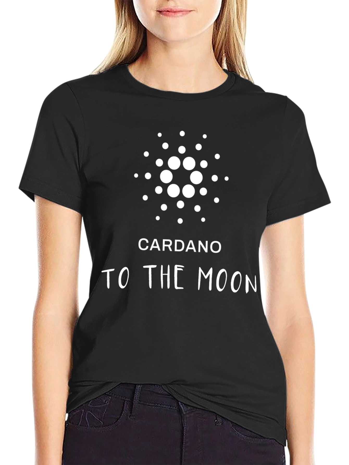 Cardano Crypto To The Moon Black T-Shirt