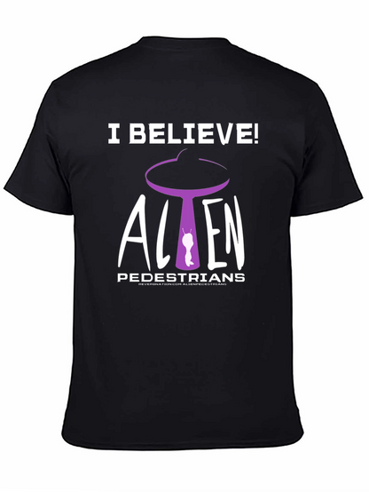 I Believe! Alien Pedestrians Black T-Shirt