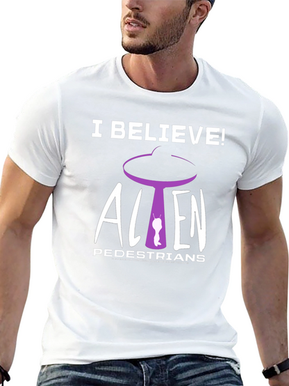 I Believe! Alien Pedestrians Black T-Shirt