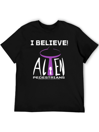 I Believe! Alien Pedestrians Black T-Shirt