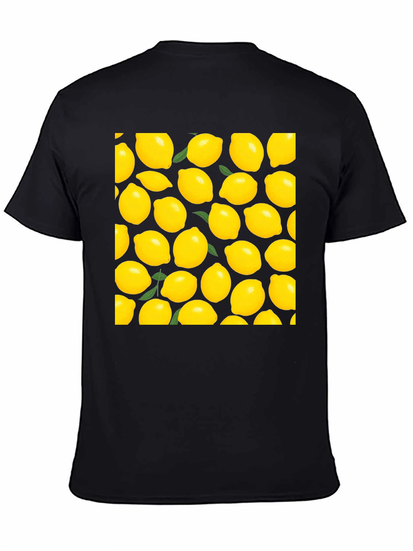 Lemon Print Black T-Shirt