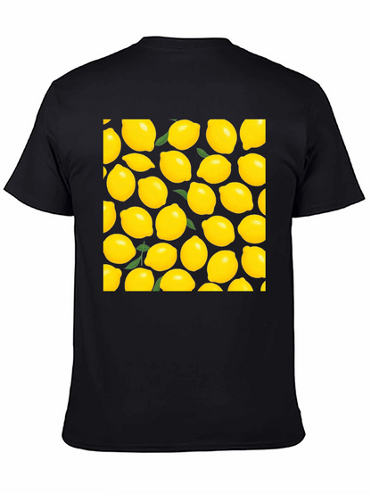 Lemon Print Black T-Shirt