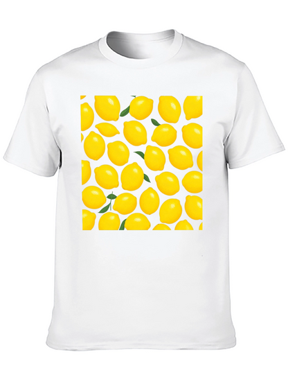 Lemon Print Black T-Shirt