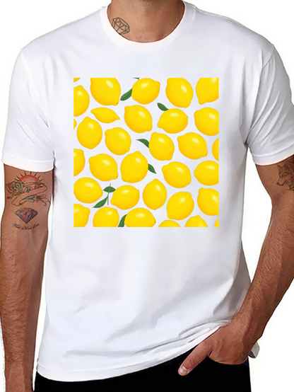 Lemon Print Black T-Shirt