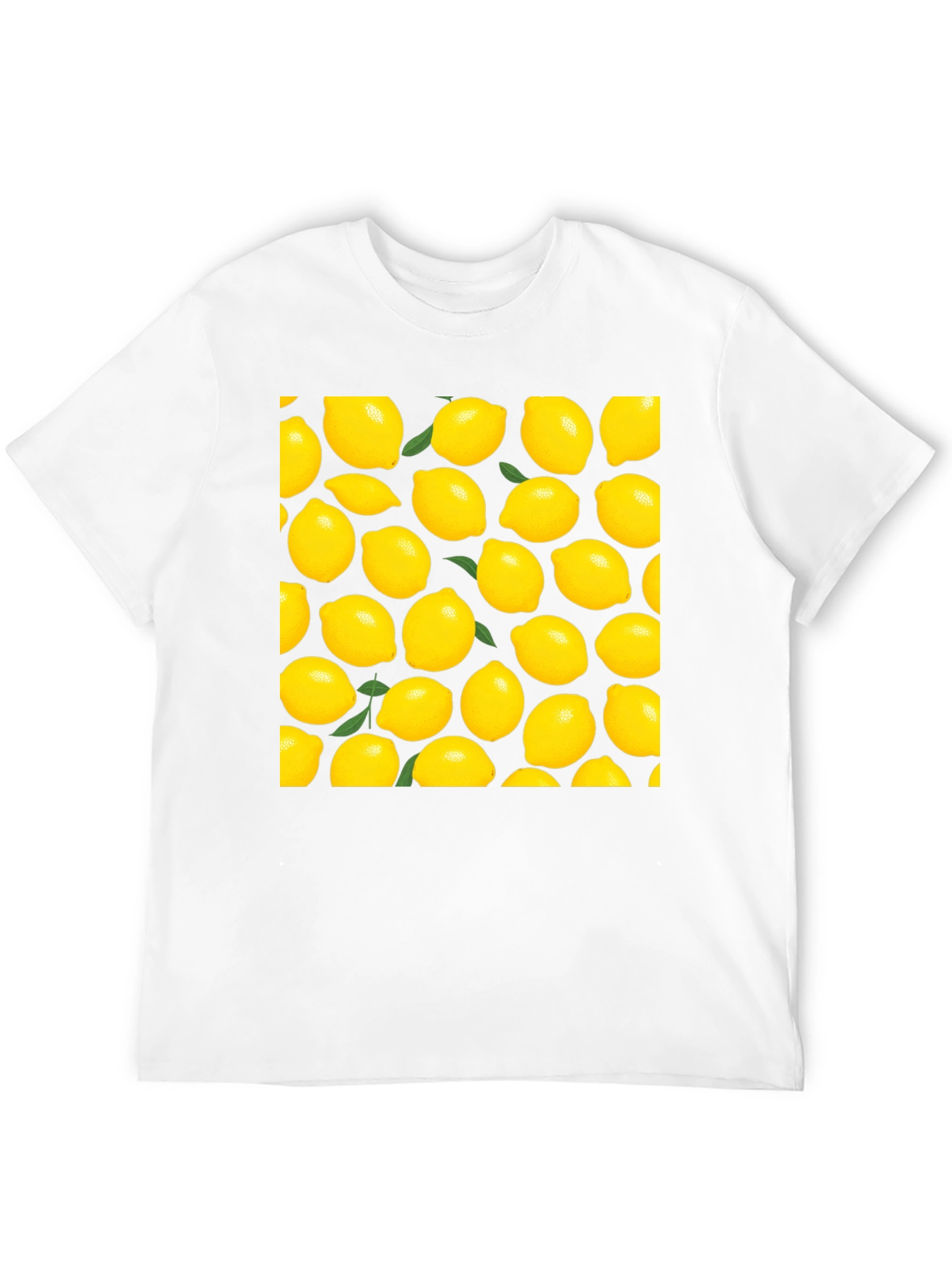 Lemon Print Black T-Shirt