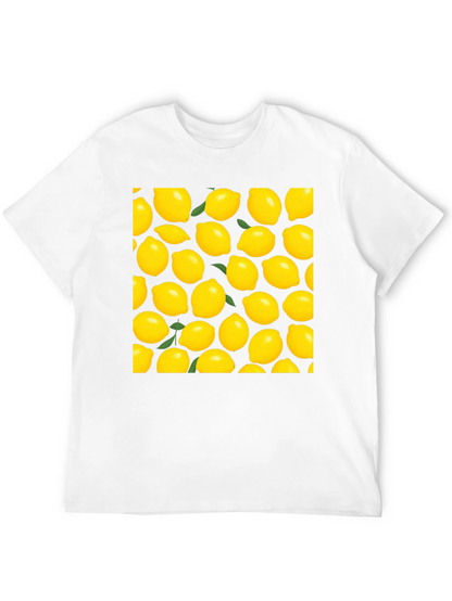 Lemon Print Black T-Shirt