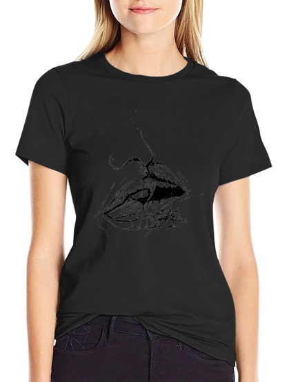 Abstract Lips Graphic Black T-Shirt