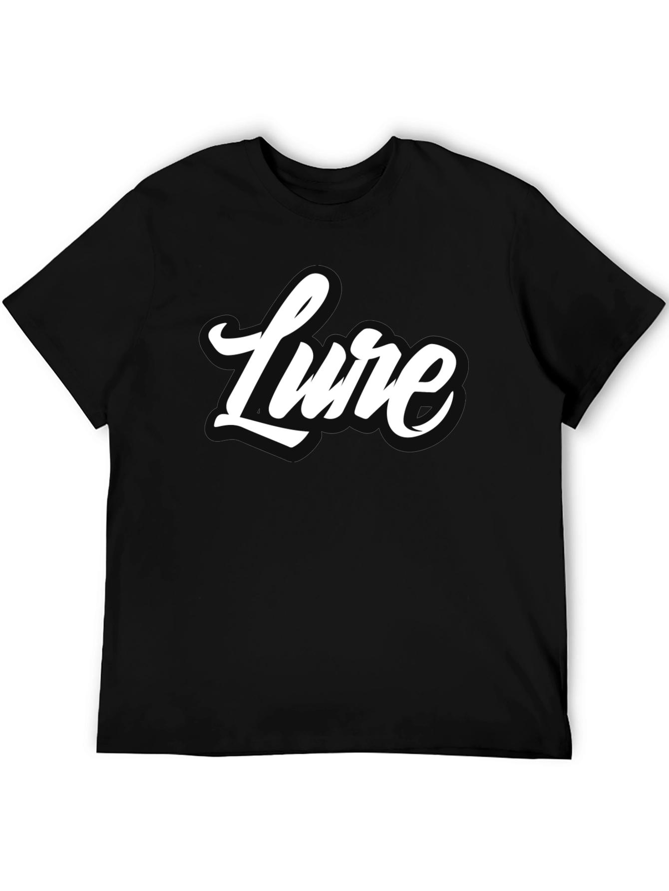 Lure Graphic Tee - Stylish Black Cotton T-Shirt
